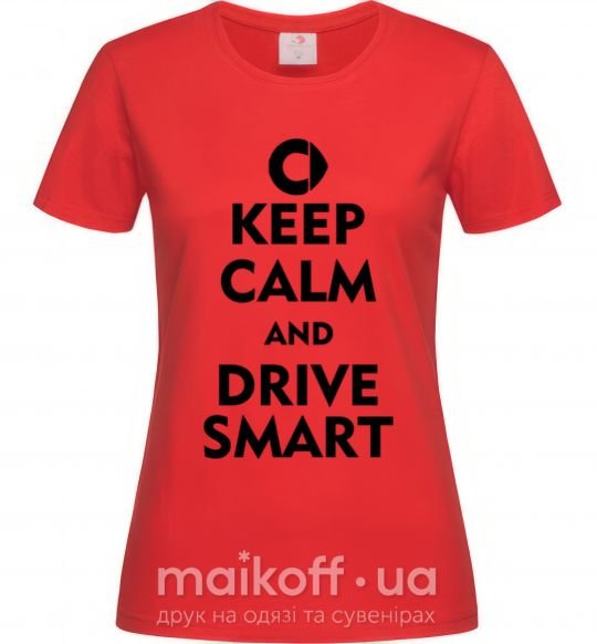 Женская футболка Drive Smart Красный фото
