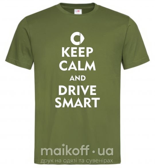 Чоловіча футболка Drive Smart Оливковий фото