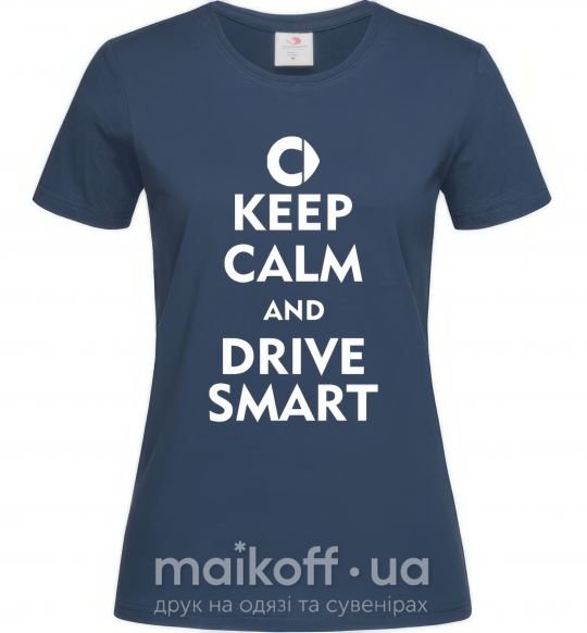 Жіноча футболка Drive Smart Темно-синій фото