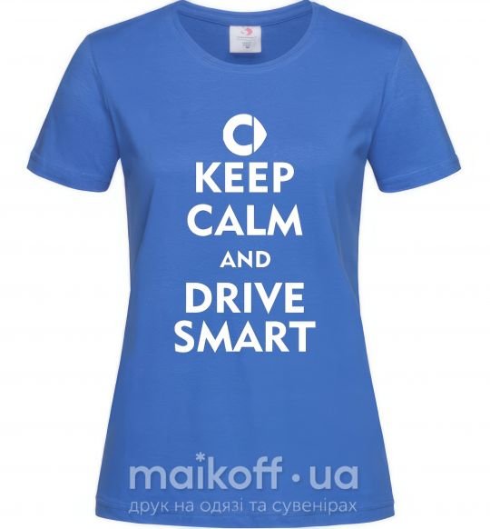 Жіноча футболка Drive Smart Яскраво-синій фото