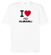 Футболка Оверсайз I Love Subaru Белый фото