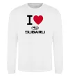 Свитшот I Love Subaru Белый фото