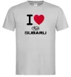Чоловіча футболка I Love Subaru Сірий фото