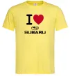 Чоловіча футболка I Love Subaru Лимонний фото