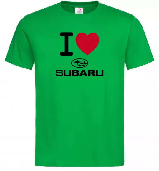 Чоловіча футболка I Love Subaru Зелений фото