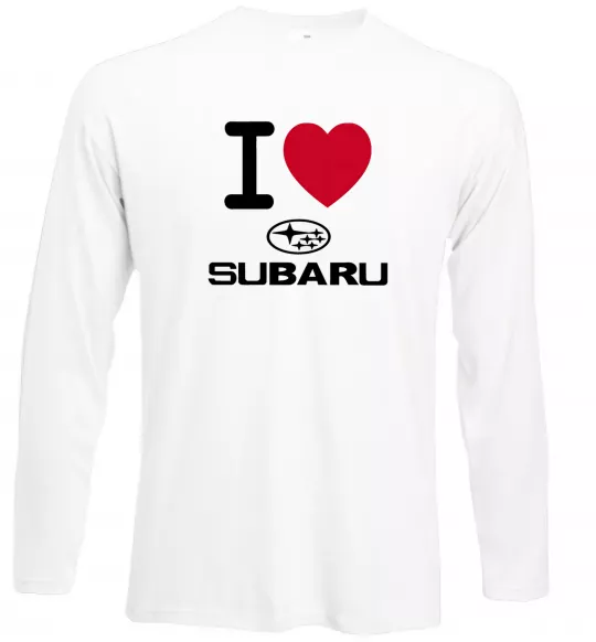 Лонгслів I Love Subaru Білий фото