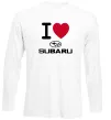 Лонгслів I Love Subaru Білий Лонгслів I Love Subaru Білий фото
