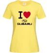 Жіноча футболка I Love Subaru Лимонний фото