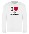 Світшот I Love Subaru Білий Світшот I Love Subaru Білий фото