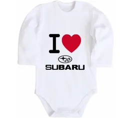 Дитячий бодік Think feel drive Subaru Білий фото