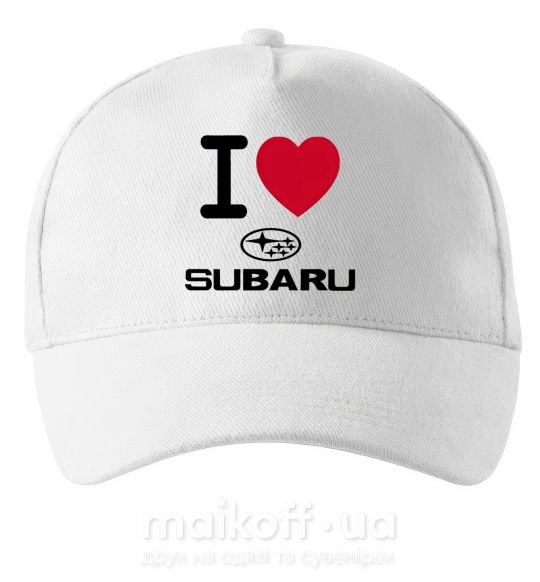 Кепка I Love Subaru Білий фото