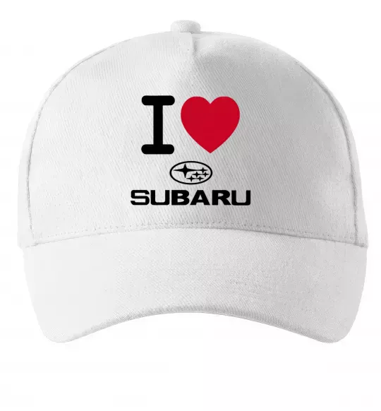 Кепка I Love Subaru Белый фото