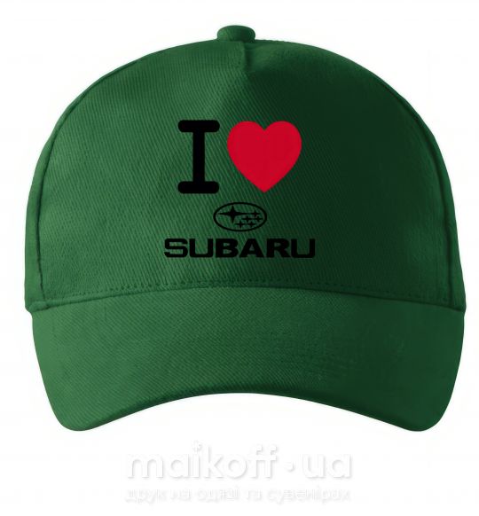 Кепка I Love Subaru Темно-зелений фото