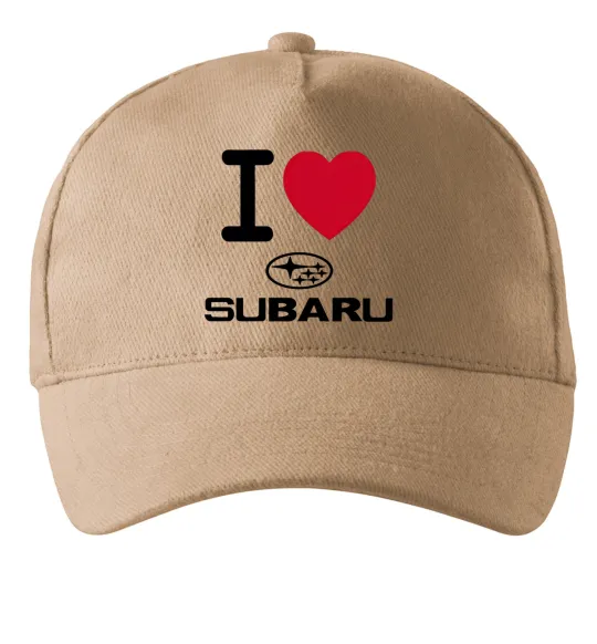 Кепка I Love Subaru Песочный фото