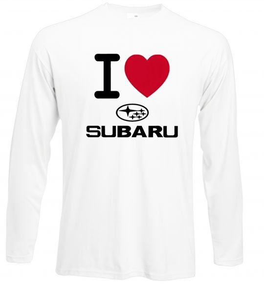 Реглан I Love Subaru Білий фото