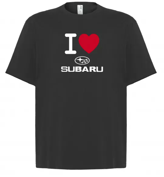 Футболка Оверсайз I Love Subaru Черный фото