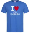 Чоловіча футболка I Love Subaru Яскраво-синій фото