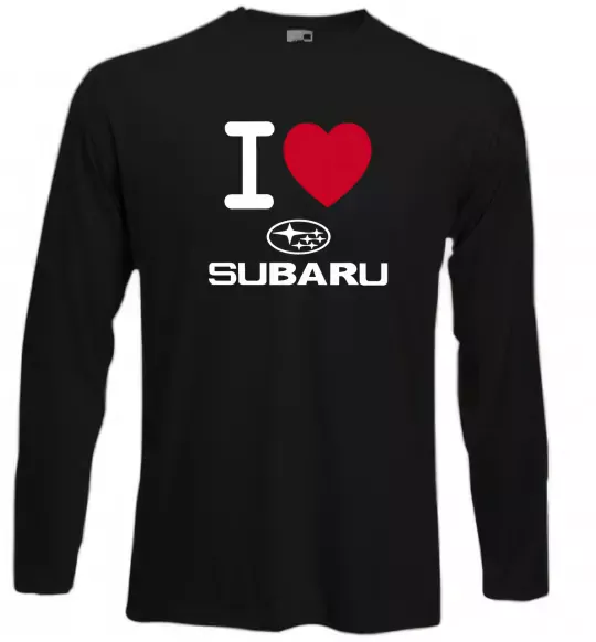 Лонгслів I Love Subaru Чорний фото