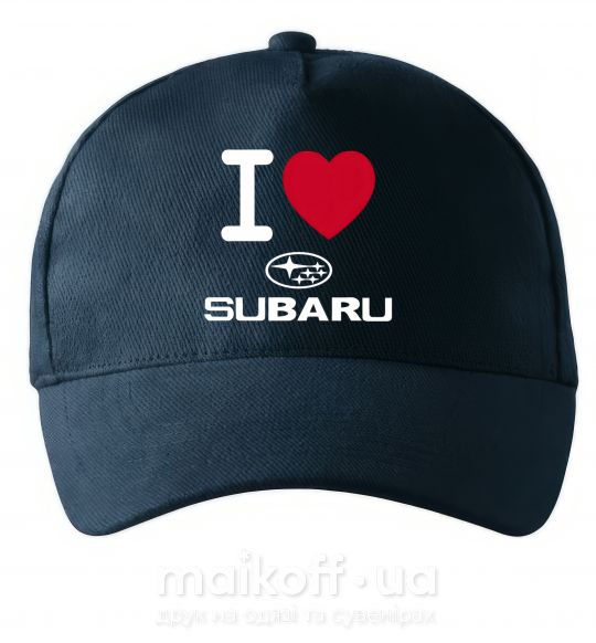 Кепка I Love Subaru Темно-синій фото