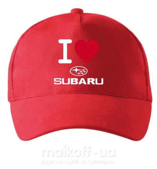 Кепка I Love Subaru Червоний фото