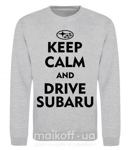 Свитшот Drive Subaru Серый меланж фото