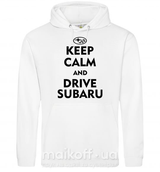 Мужская толстовка (худи) Drive Subaru Белый фото
