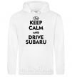 Мужская толстовка (худи) Drive Subaru Белый фото