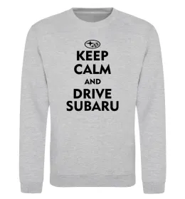 Свитшот I Love Subaru Серый меланж фото