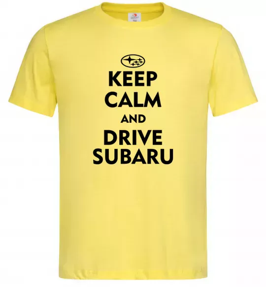 Чоловіча футболка Drive Subaru Лимонний фото