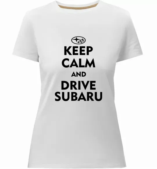 Женская премиум футболка Drive Subaru Белый фото