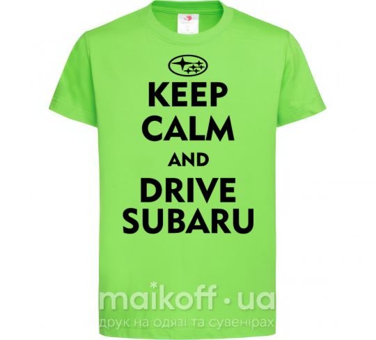 Дитяча футболка Drive Subaru Лаймовий фото