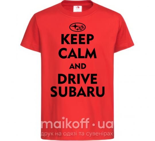 Дитяча футболка Drive Subaru Червоний фото
