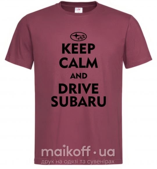 Мужская футболка Drive Subaru Бордовый фото