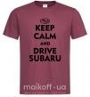 Чоловіча футболка Drive Subaru Бордовий фото