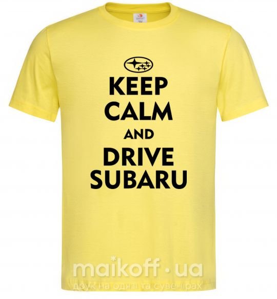 Чоловіча футболка Drive Subaru Лимонний фото