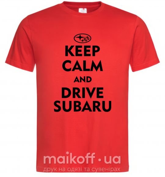 Мужская футболка Drive Subaru Красный фото