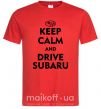 Мужская футболка Drive Subaru Красный фото