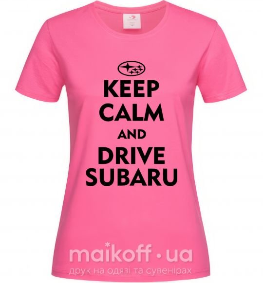 Женская футболка Drive Subaru Ярко-розовый фото