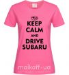 Женская футболка Drive Subaru Ярко-розовый фото
