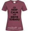 Жіноча футболка Drive Subaru Бордовий фото