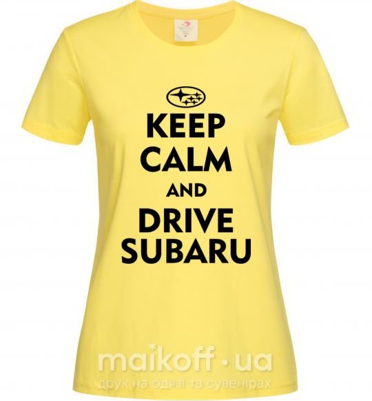 Жіноча футболка Drive Subaru Лимонний фото
