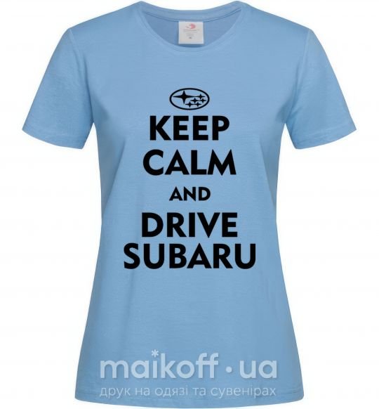 Женская футболка Drive Subaru Голубой фото