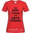 Женская футболка Drive Subaru Красный фото