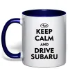 Чашка с цветной ручкой Drive Subaru Глубокий темно-синий фото