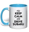 Чашка с цветной ручкой Drive Subaru Голубой фото