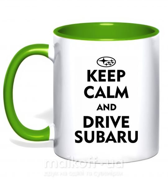 Чашка с цветной ручкой Drive Subaru Зеленый фото