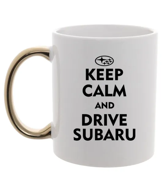 Чашка с цветной ручкой Drive Subaru Золото фото