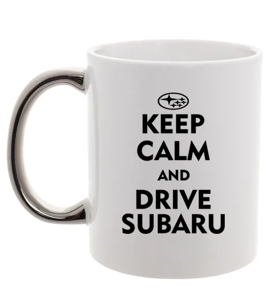 Чашка с цветной ручкой Drive Subaru Серебро фото
