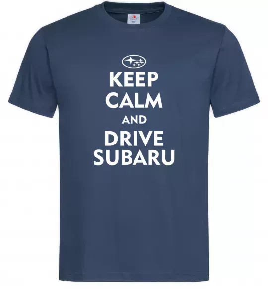 Чоловіча футболка Drive Subaru Темно-синій фото