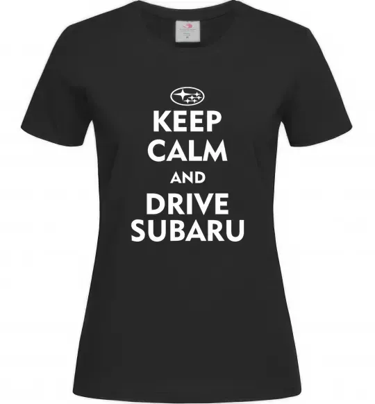 Жіноча футболка Drive Subaru Чорний фото